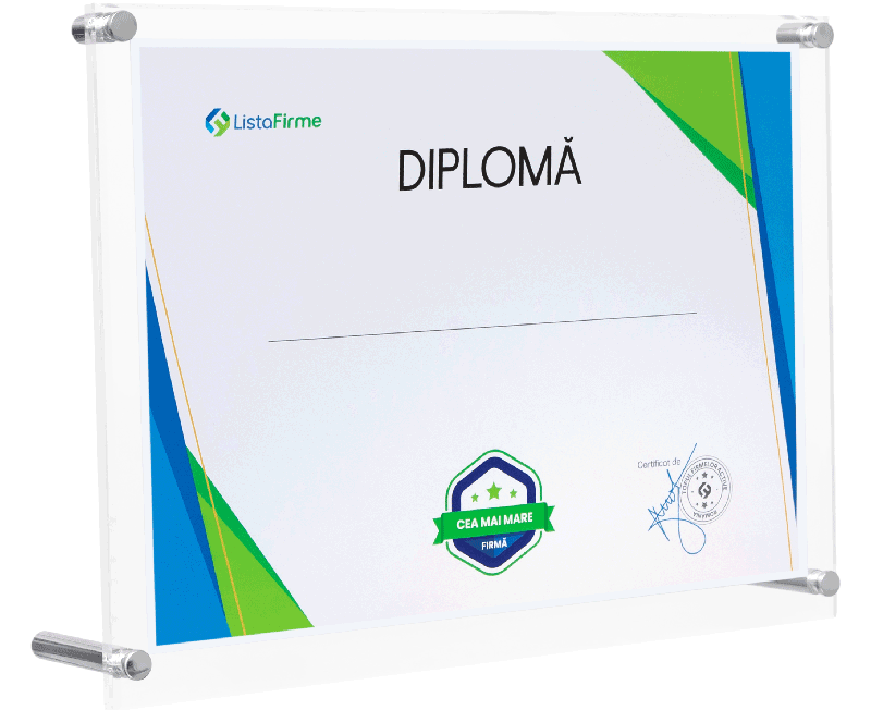 diploma cea mai mare firma din romania, judetul arad, domeniul 4299: lucrari de constructii a altor proiecte ingineresti n.c.a.