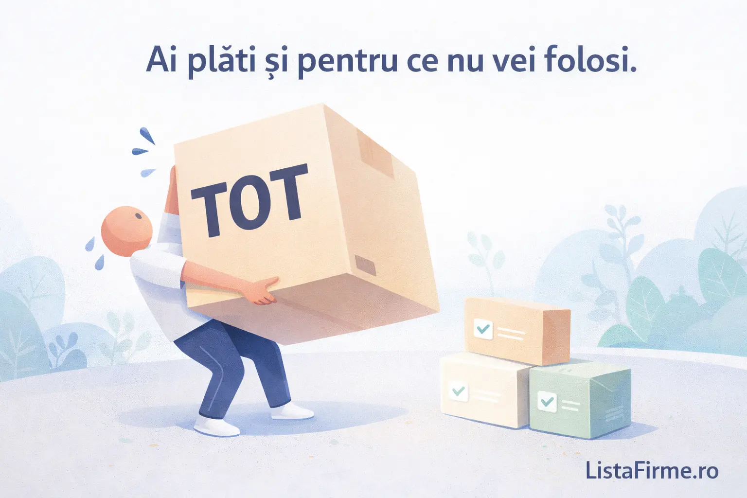 Ilustrație: alegi pachetul potrivit fără să plătești în plus